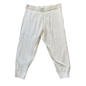 HAVEN well Within white sweater pants / joggers, size XL, 100% cotton